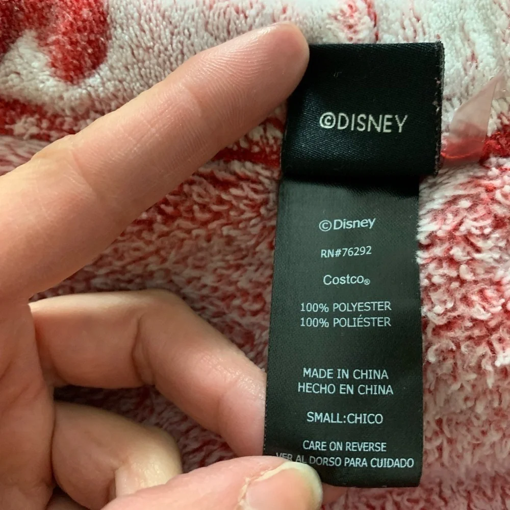 Disney Fleece Mickey Mouse Pajama Set Top Pants Red Cream Medium - Picture 11 of 15